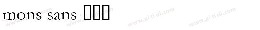 mons sans字体转换